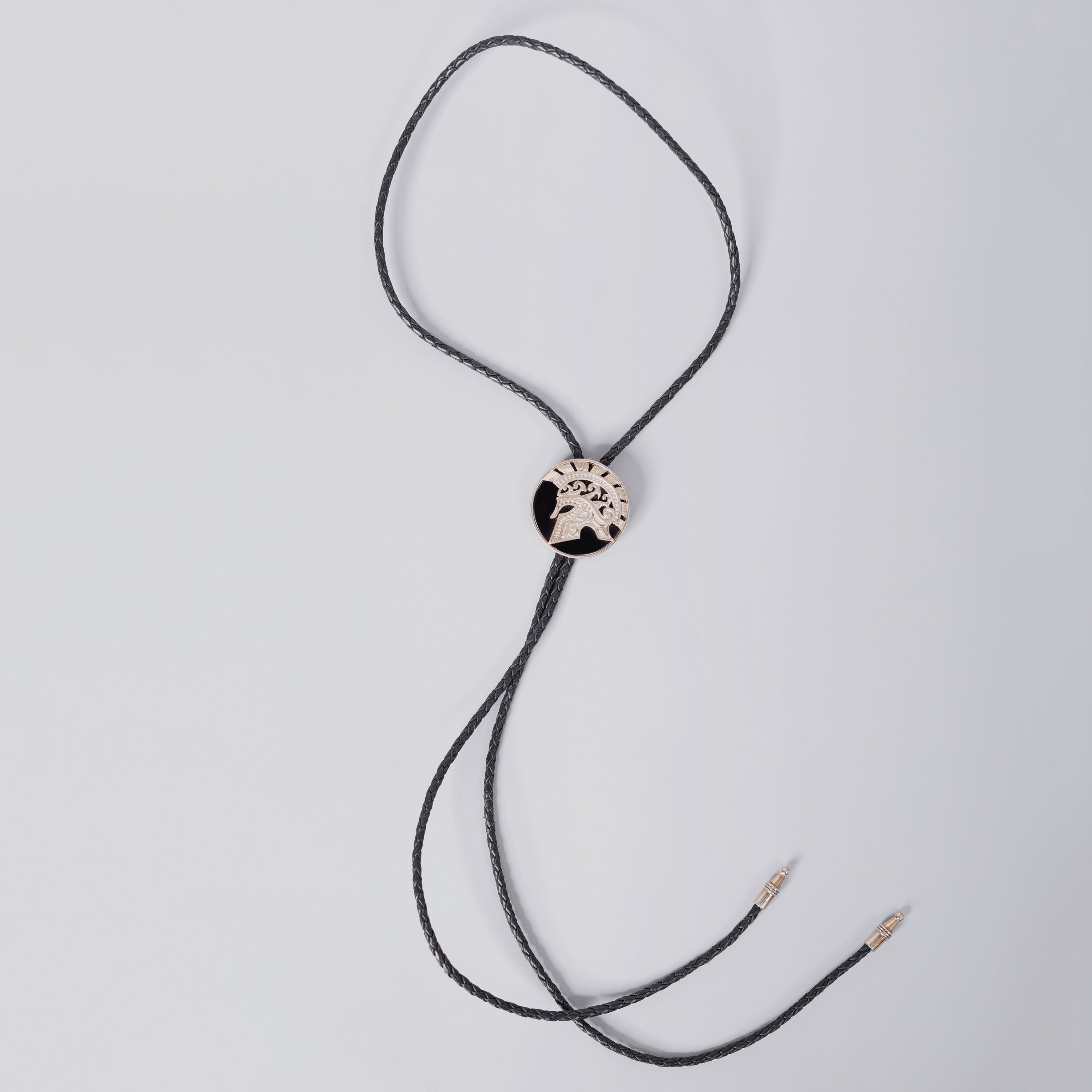 Heritage Chic- Emblem Embellished 92.5 sterling Silver Bolo Tie.