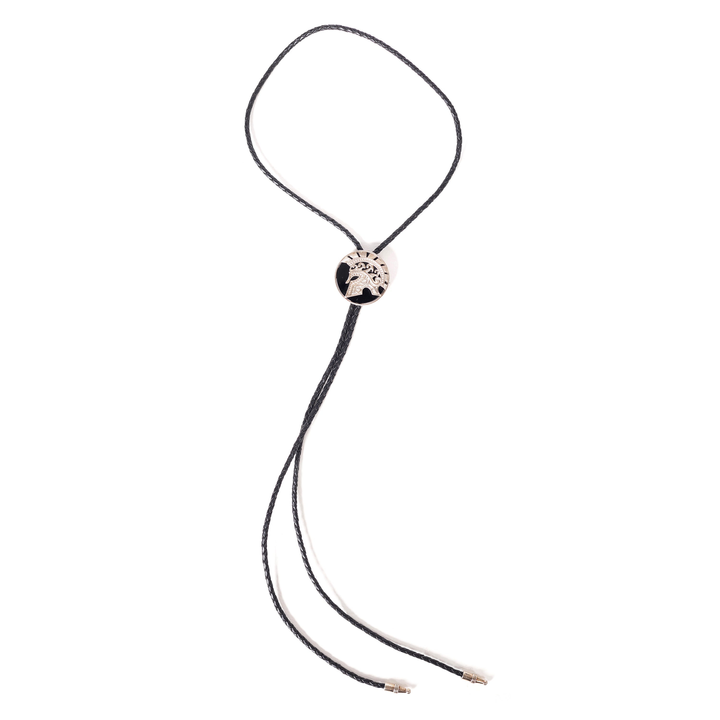 Heritage Chic- Emblem Embellished 92.5 sterling Silver Bolo Tie.