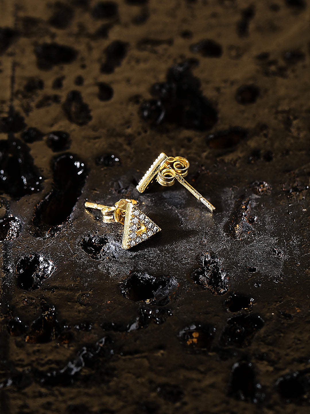 The Golden Triangle stud earrings