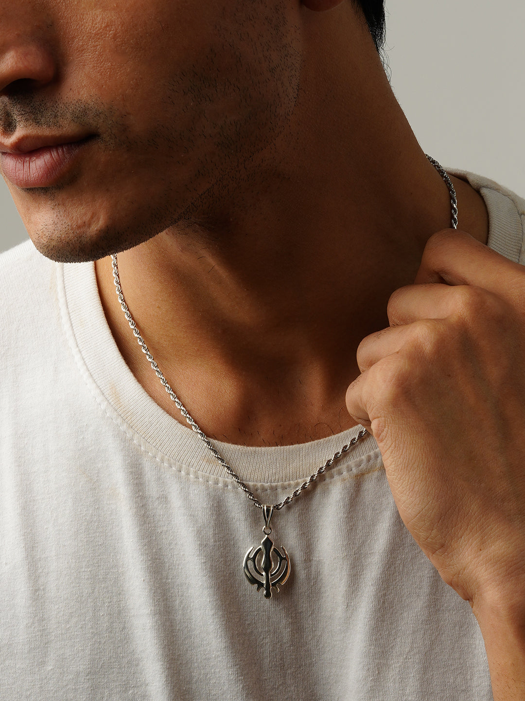 Khanda Sikh Symbol Pendant for  Men