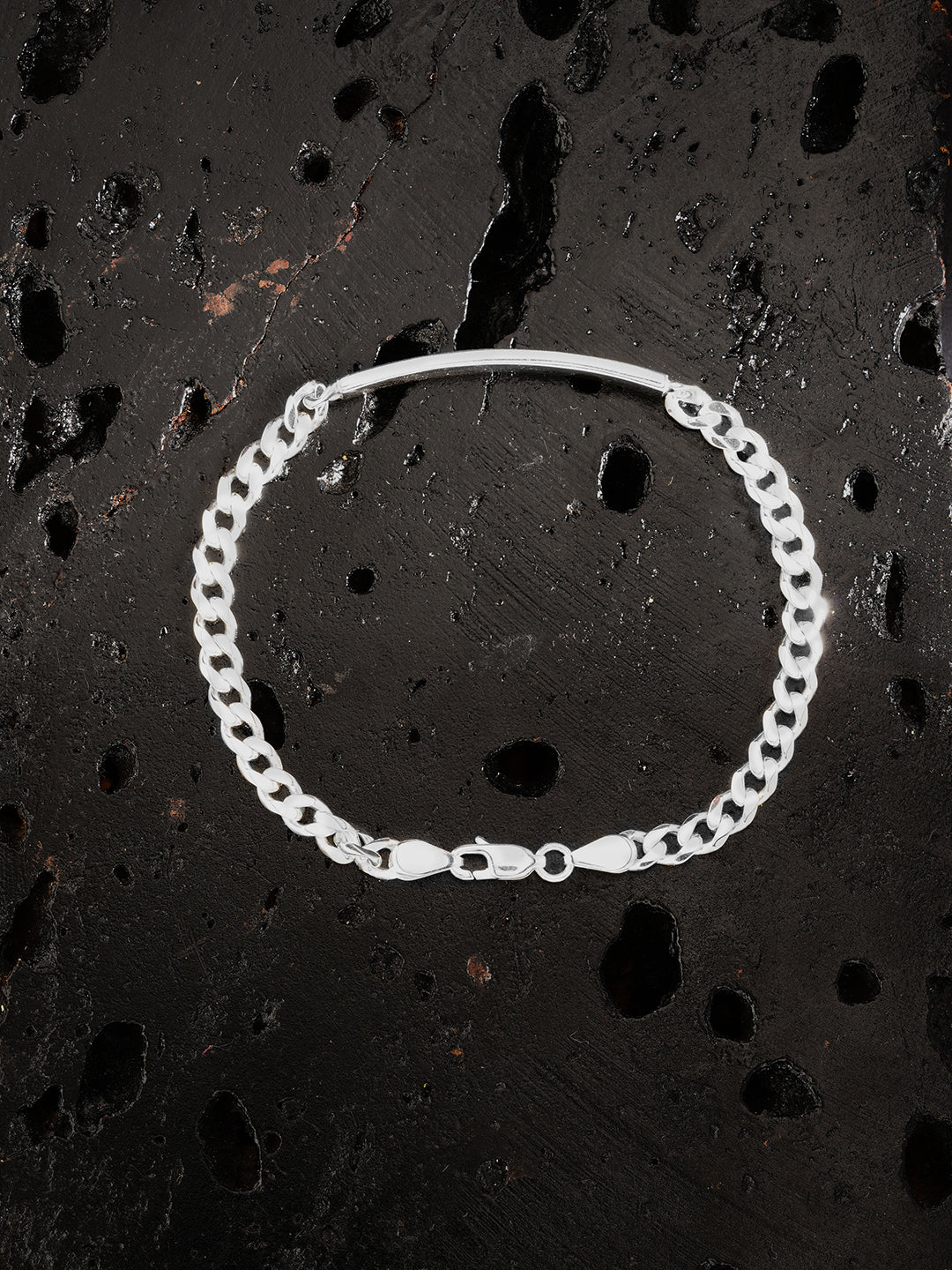 ID 925 Silver bracelet  with rhodium finish