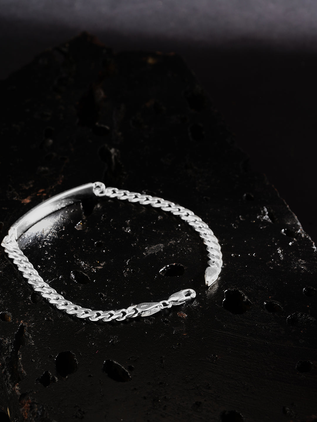 ID 925 Silver bracelet  with rhodium finish