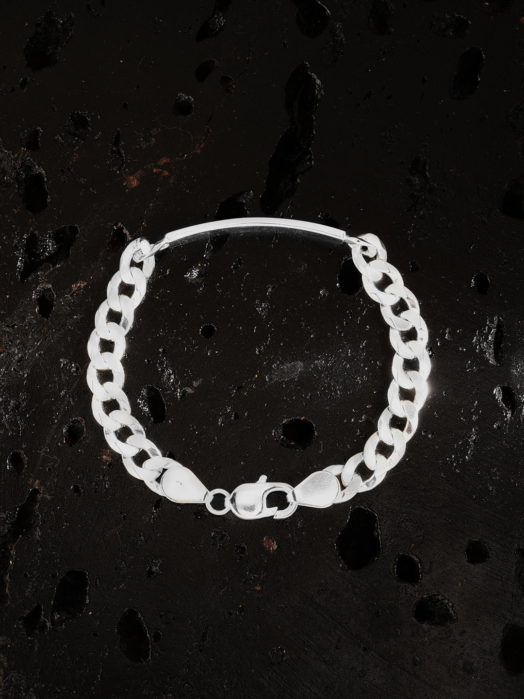 ID 925 Silver bracelet  with rhodium finish