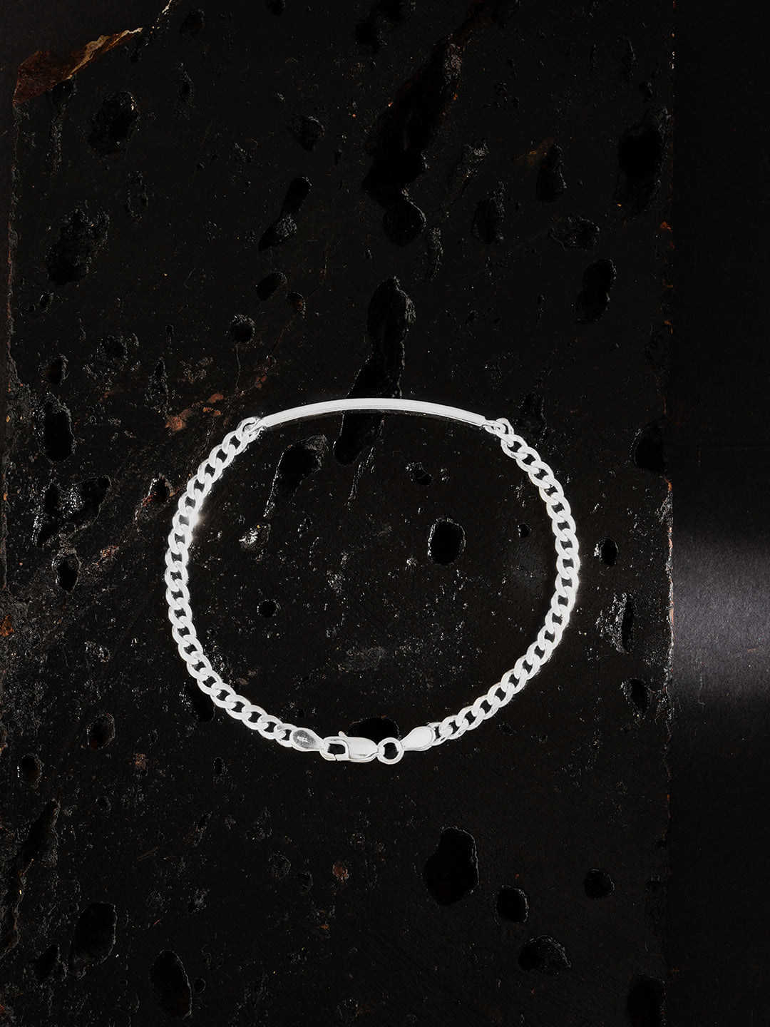 ID 925 Silver bracelet  with rhodium finish