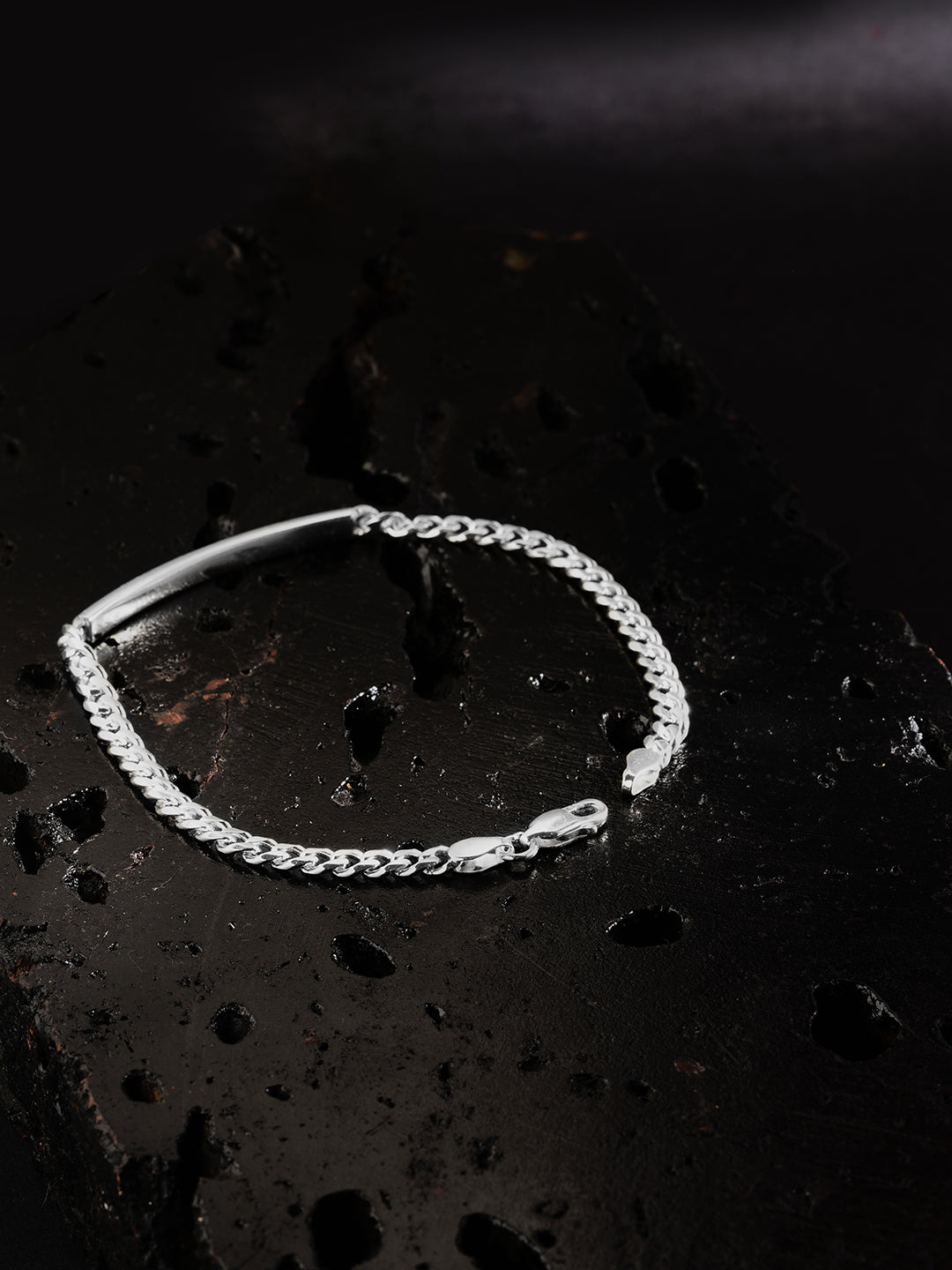 ID 925 Silver bracelet  with rhodium finish